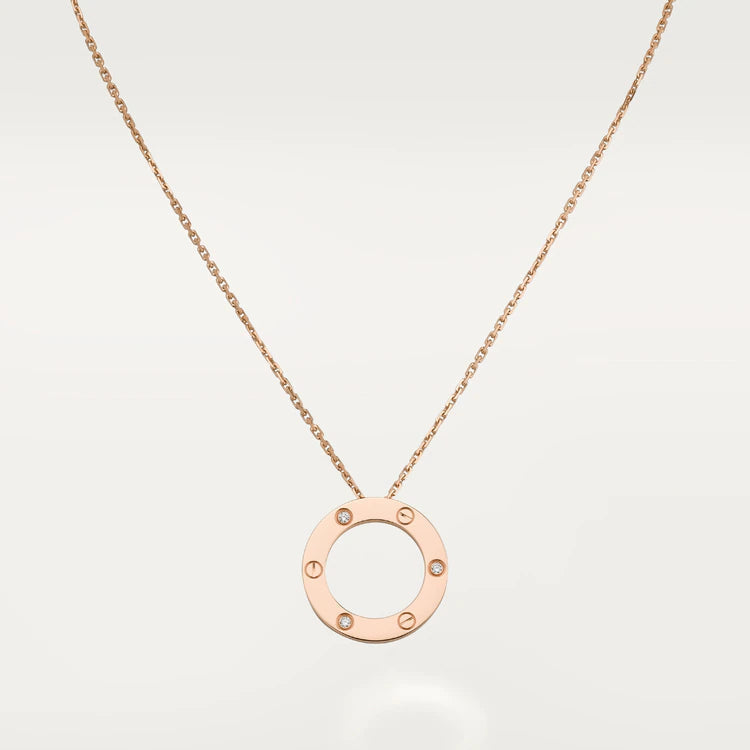 [Stars Jewelry]LOVE NECKLACE 16MM 3 DIAMONDS