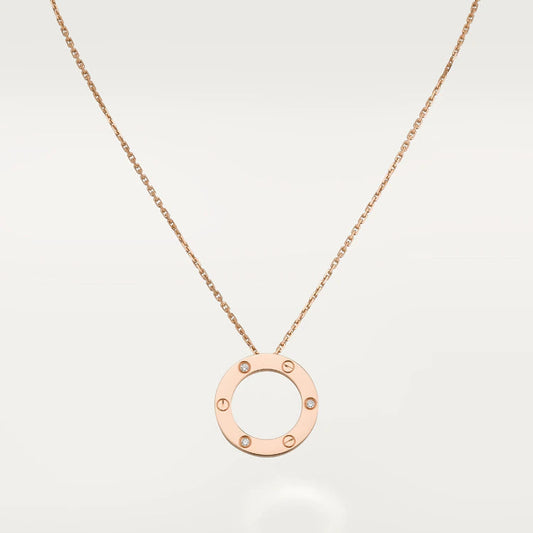 [Stars Jewelry]LOVE NECKLACE 16MM 3 DIAMONDS