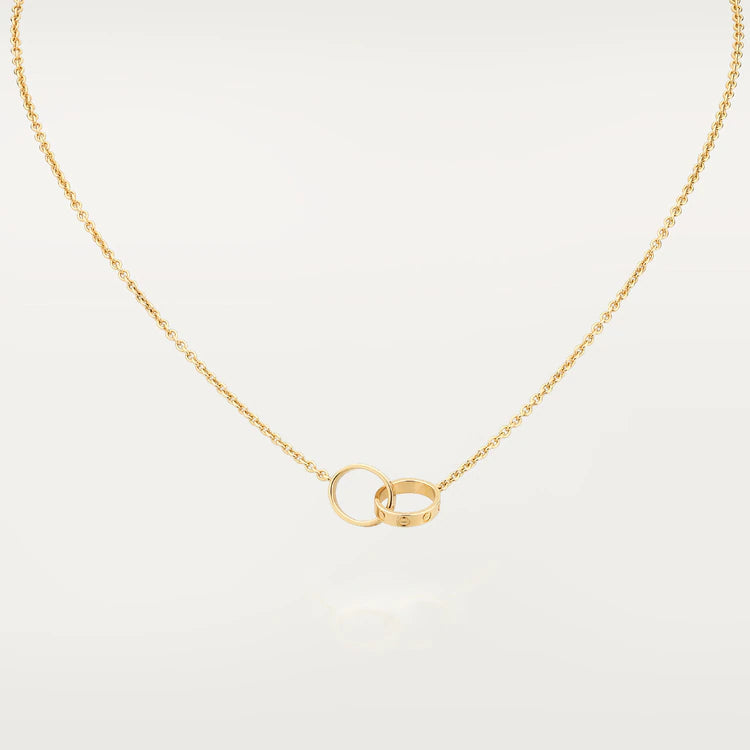[Stars Jewelry]LOVE NECKLACE DOUBLE RING GOLD