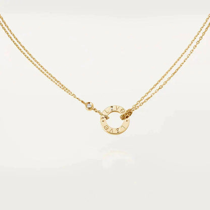 [Stars Jewelry]LOVE NECKLACE 16MM 2 DIAMONDS