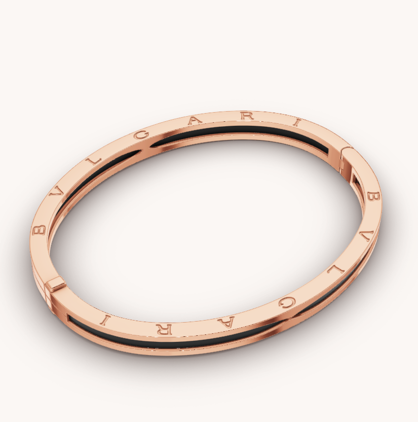 [Stars Jewelry]ZERO 1 PINK GOLD WITH BLACK CERAMIC BRACELET