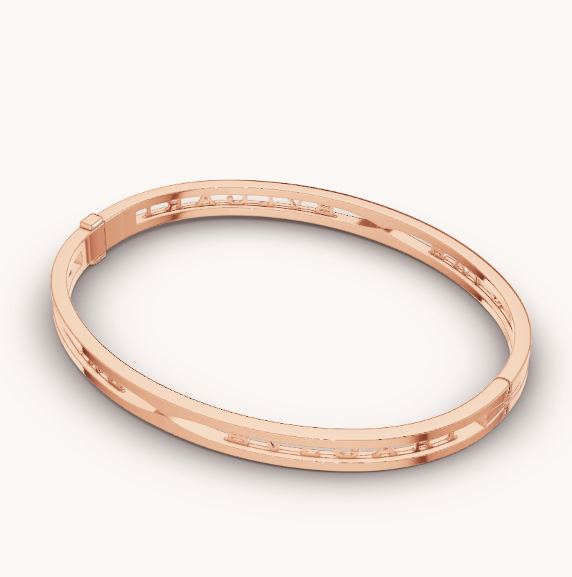 [Stars Jewelry]ZERO 1 SPIRAL LOGO PINK GOLD BRACELET