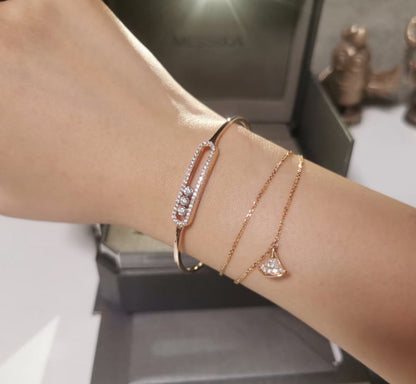 [Stars Jewelry]Move Pavé Diamond Bangle Bracelet M