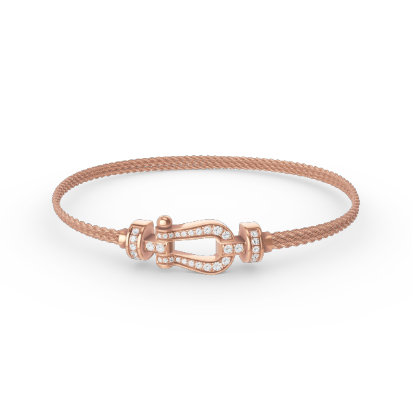 [Stars Jewelry]FORCE SMALL HORSESHOE  DIAMOND CHAIN ROPE BRACELET
