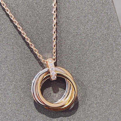 [Stars Jewelry]TRINITY NECKLACE GOLD  DIAMONDS