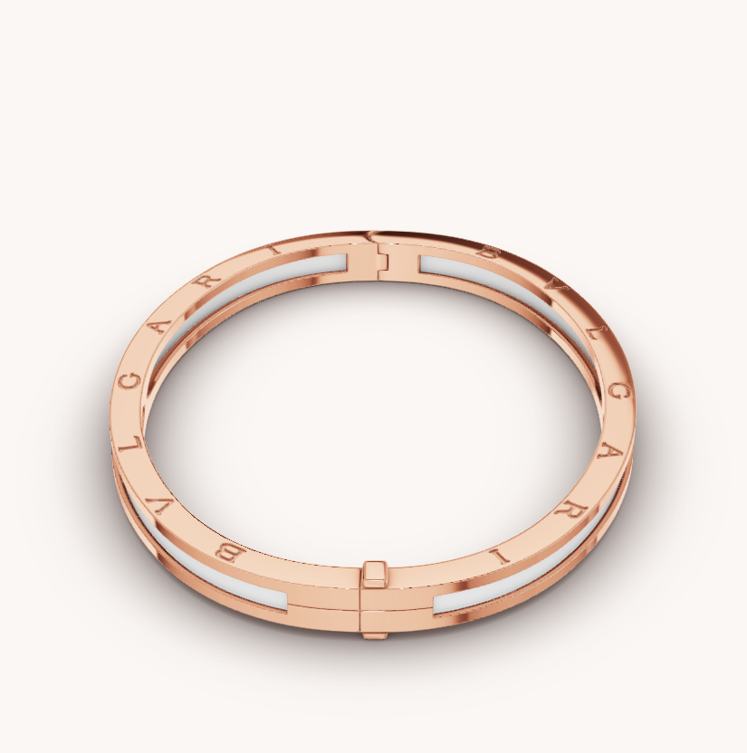 [Stars Jewelry]ZERO 1 PINK GOLD WITH WHITE CERAMIC BRACELET