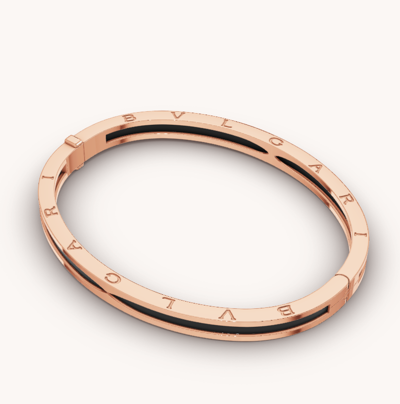 [Stars Jewelry]ZERO 1 PINK GOLD WITH BLACK CERAMIC BRACELET
