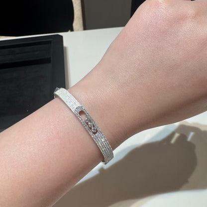 [Stars Jewelry]Move Noa Ciselé half pavé bangle