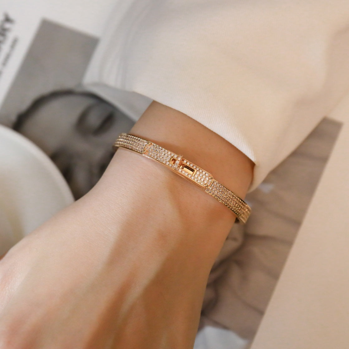 [Stars Jewelry]KELLY BRACELET DIAMOND PAVED