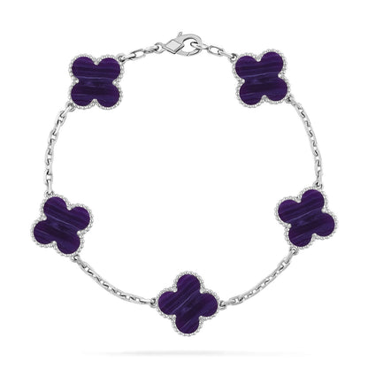 [Stars Jewelry]CLOVER 5 MOTIF PURPLE STRIPES BRACELET COLLECTION