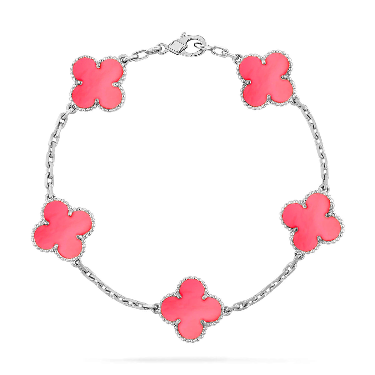[Stars Jewelry] CLOVER 5 MOTIFS  PINK MOP BRACELET COLLECTION