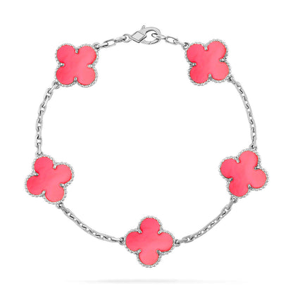 [Stars Jewelry] CLOVER 5 MOTIFS  PINK MOP BRACELET COLLECTION