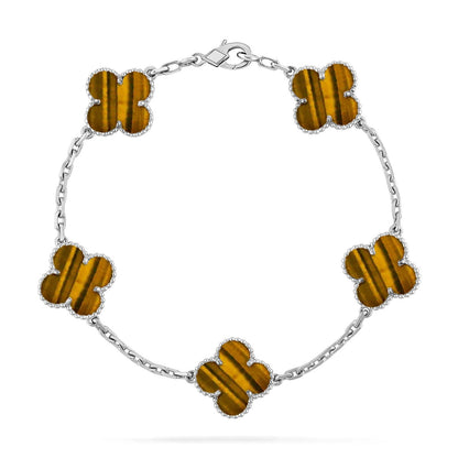 [Stars Jewelry] CLOVER 5 MOTIFS TIGER EYE BRACELET COLLECTION