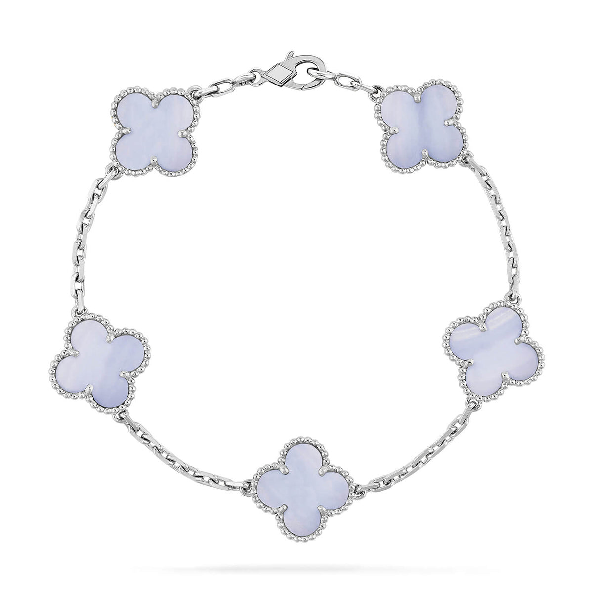 [Stars Jewelry] CLOVER 5 MOTIF PURPLE CHALCEDONY BRACELET COLLECTION