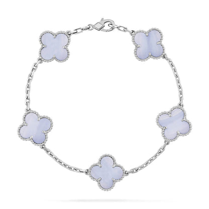 [Stars Jewelry] CLOVER 5 MOTIF PURPLE CHALCEDONY BRACELET COLLECTION