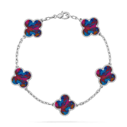 [Stars Jewelry]CLOVER 5 MOTIF COLOR GEMSTONES BRACELET COLLECTION