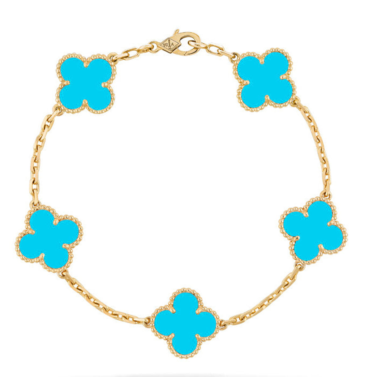 [Stars Jewelry] CLOVER 5 MOTIF TURQUOISE BRACELET COLLECTION