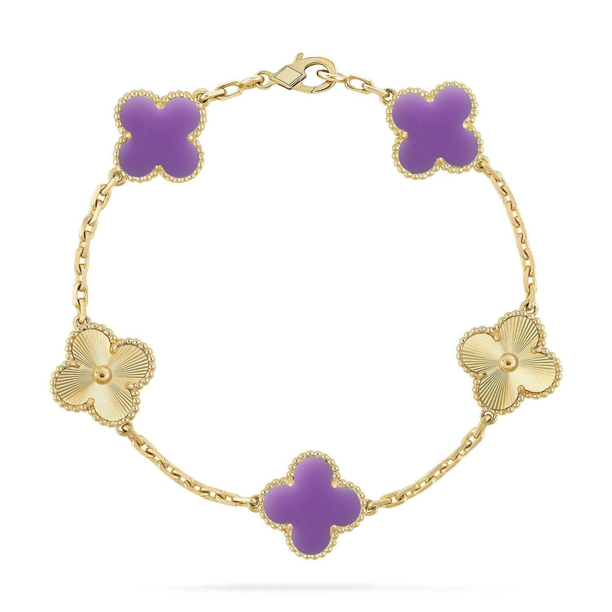 [Stars Jewelry]CLOVER 5 MOTIF LIGHT PURPLE BRACELET COLLECTION