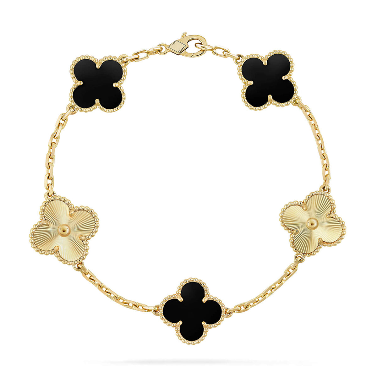 [Stars Jewelry] CLOVER 5 MOTIF ONYXS BRACELET COLLECTION