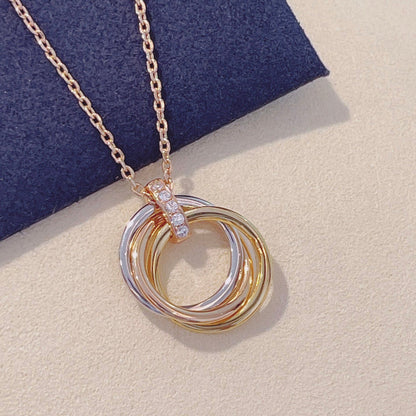 [Stars Jewelry]TRINITY NECKLACE GOLD  DIAMONDS
