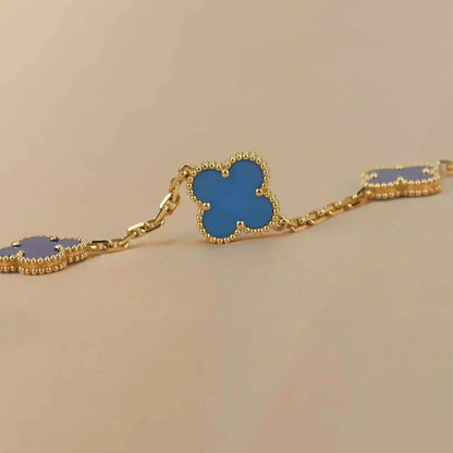 [Stars Jewelry] CLOVER 5 MOTIF BLUE AGATE BRACELET COLLECTION
