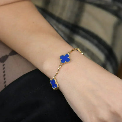 [Stars Jewelry] CLOVER 5 MOTIF BLUE AGATE BRACELET COLLECTION