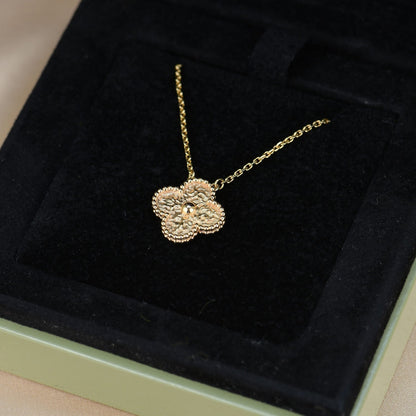 [Stars Jewelry]CLOVER 15MM  BRONZING NECKLACE