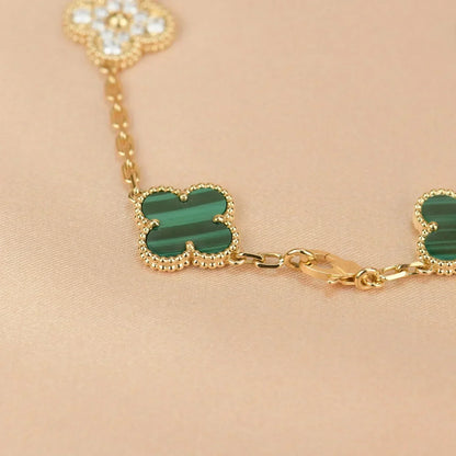 [Stars Jewelry] CLOVER 5 MOTIF MALACHITE BRACELET COLLECTION