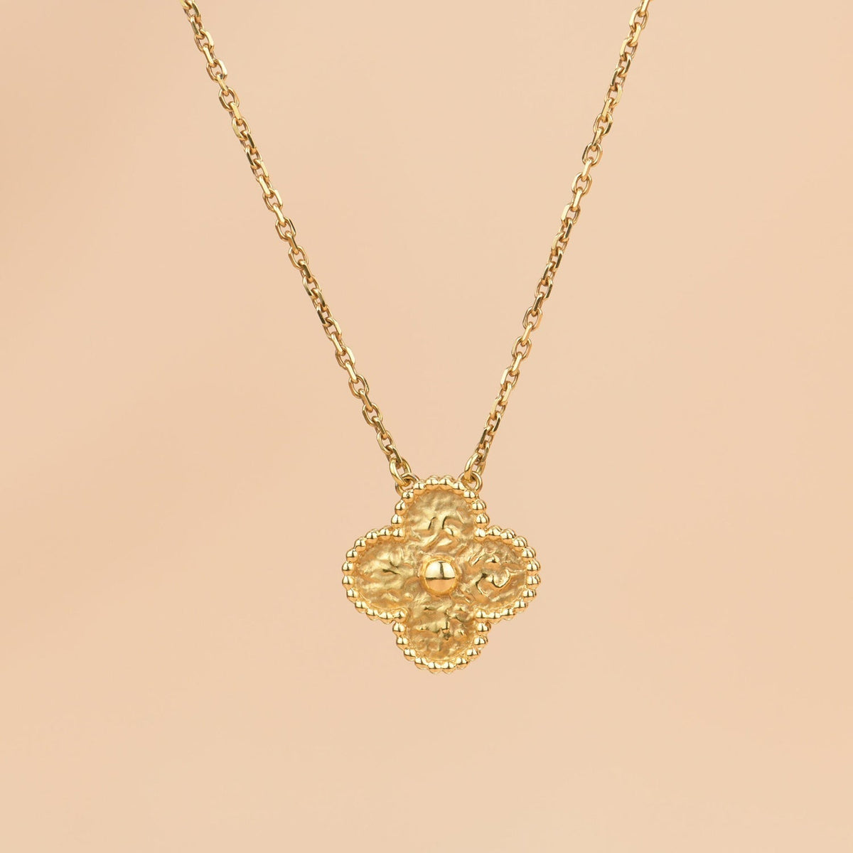 [Stars Jewelry]CLOVER 15MM  BRONZING NECKLACE