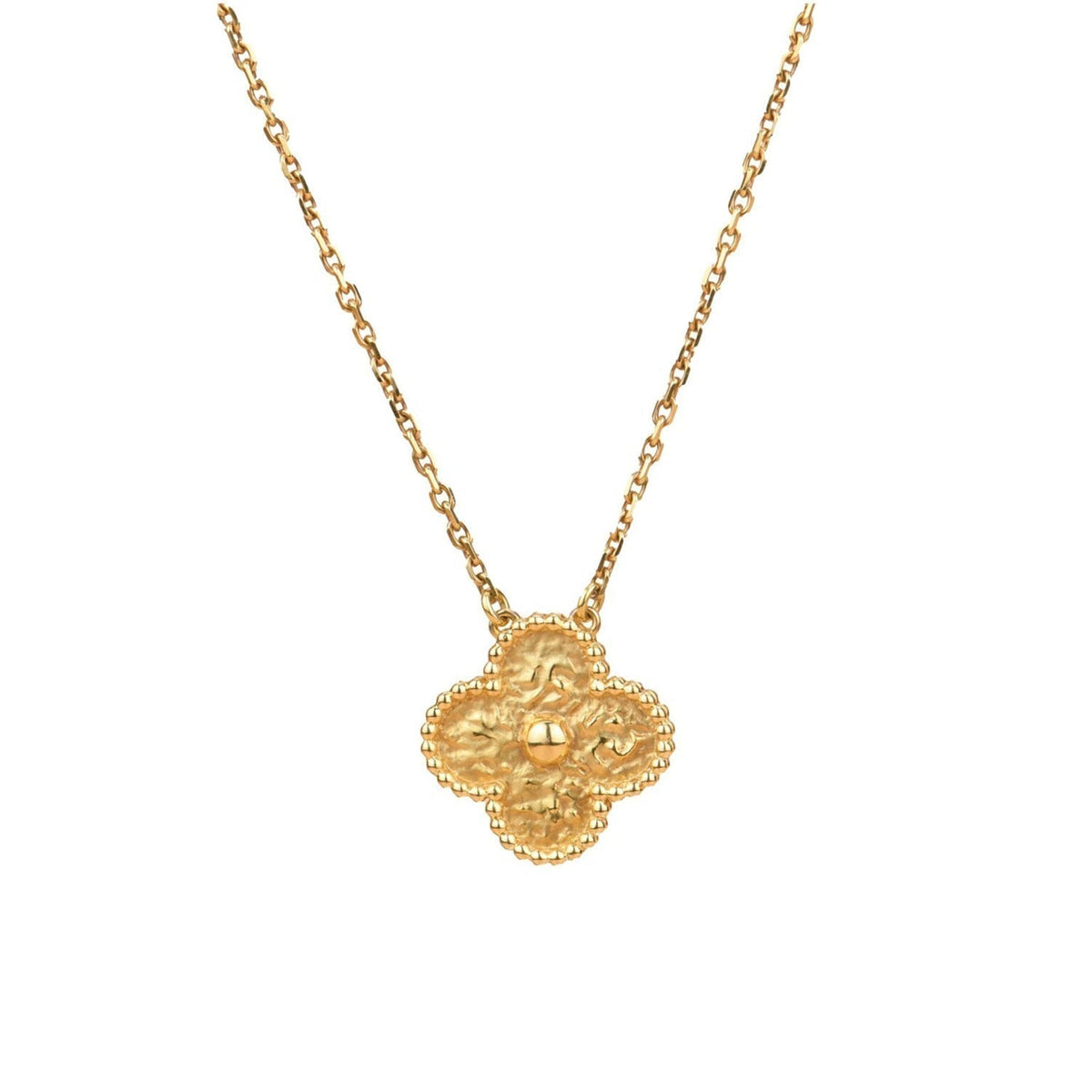 [Stars Jewelry]CLOVER 15MM  BRONZING NECKLACE