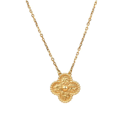 [Stars Jewelry]CLOVER 15MM  BRONZING NECKLACE