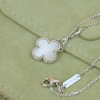 [Stars Jewelry]CLOVER  15MM WHITE MOTHER-OF-PEARL SILVER