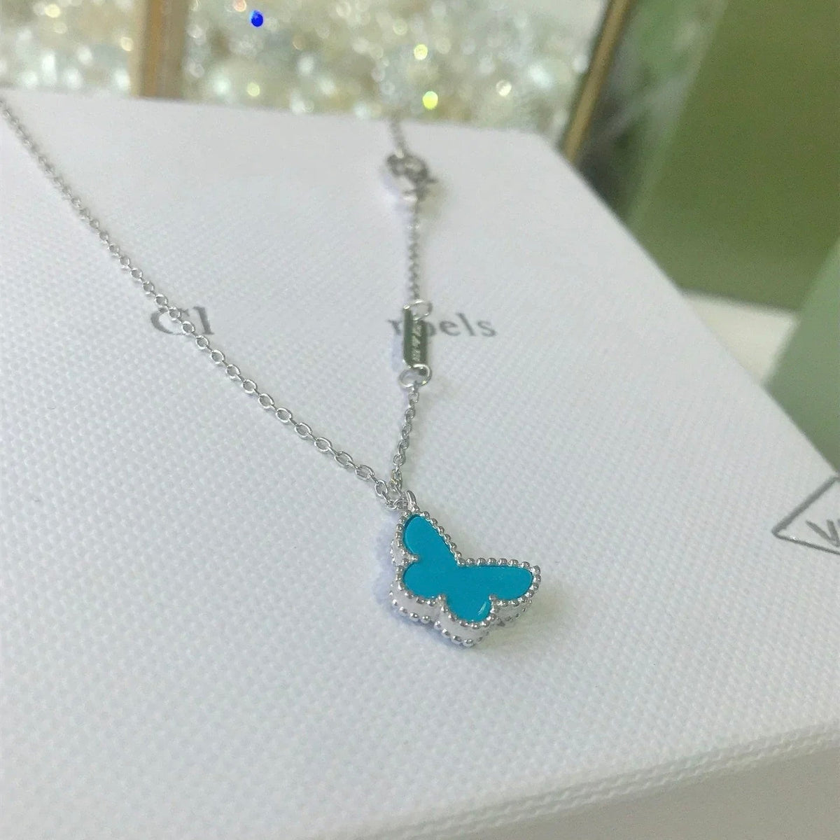 [Stars Jewelry]BUTTERFLY TURQUOISE BUTTERFLY BRACELET SILVER