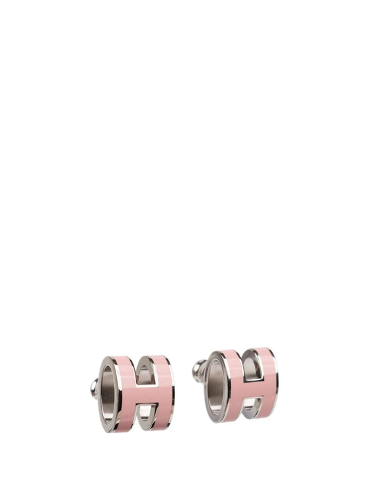 [Stars Jewelry]MINI POP H SILVER EARRINGS PINK