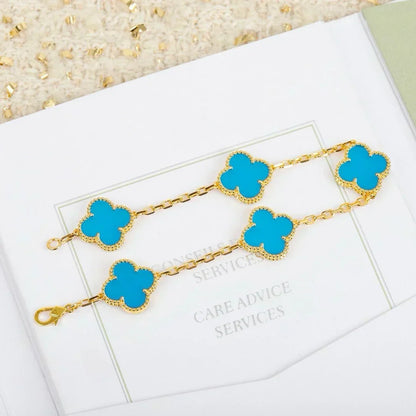 [Stars Jewelry] CLOVER 5 MOTIF TURQUOISE BRACELET COLLECTION