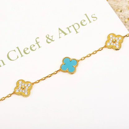 [Stars Jewelry] CLOVER 5 MOTIF TURQUOISE BRACELET COLLECTION