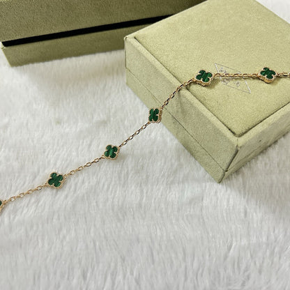 [Stars Jewelry]CLOVER 6 MOTIF MALACHITE BRACELET