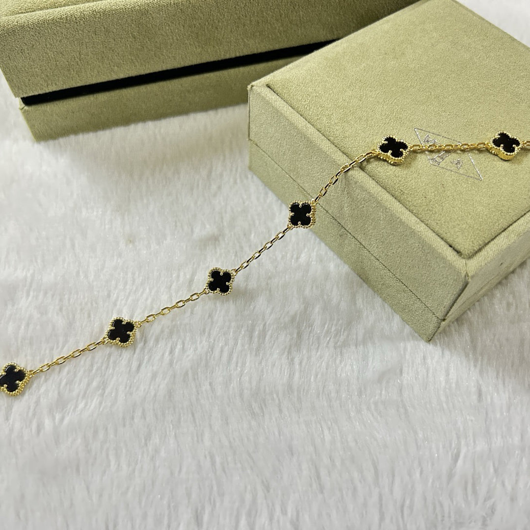 [Stars Jewelry]CLOVER 6 MOTIF  ONYXS BRACELET