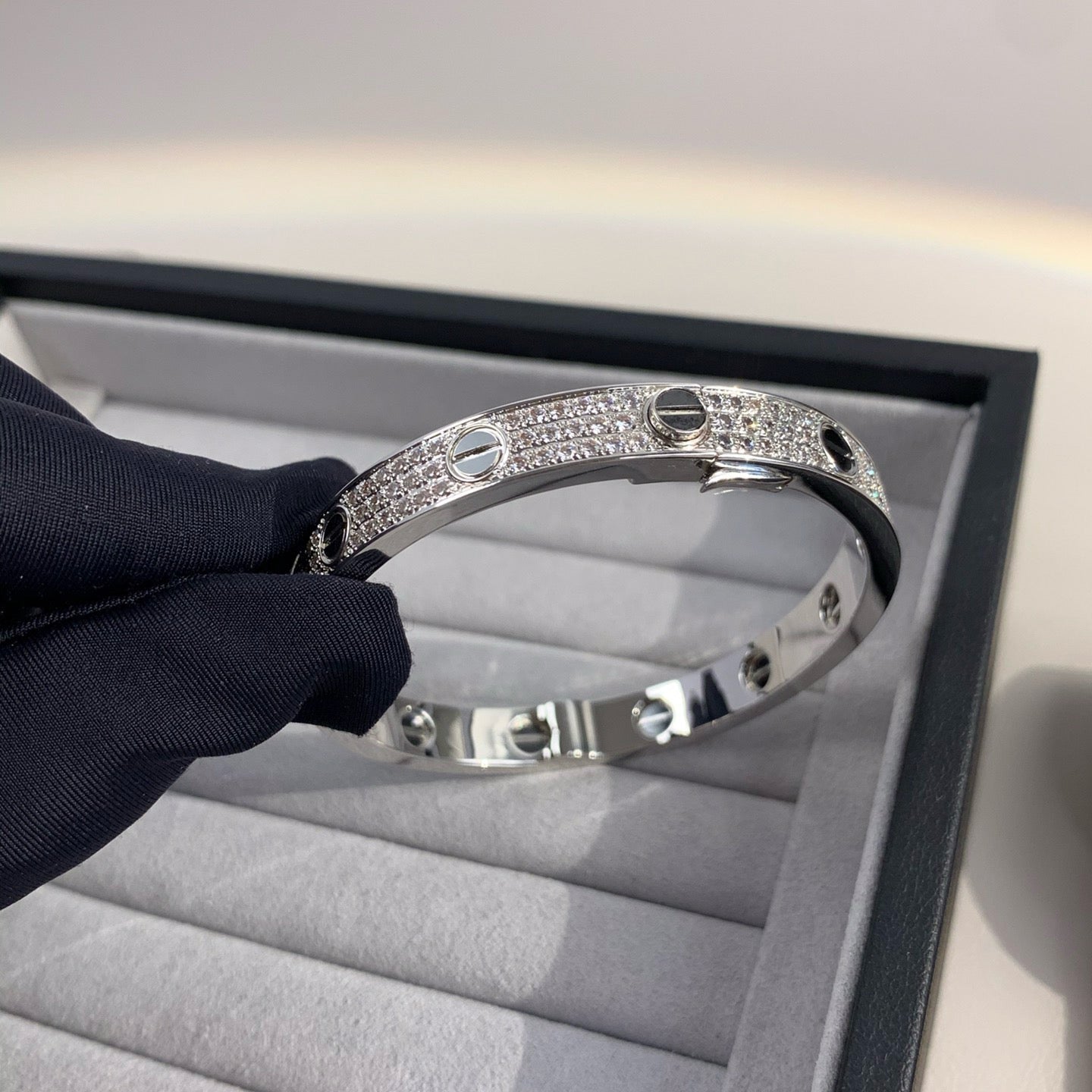 [Stars Jewelry]LOVE BRACELET 6.1MM DIAMOND-PAVED CERAMIC