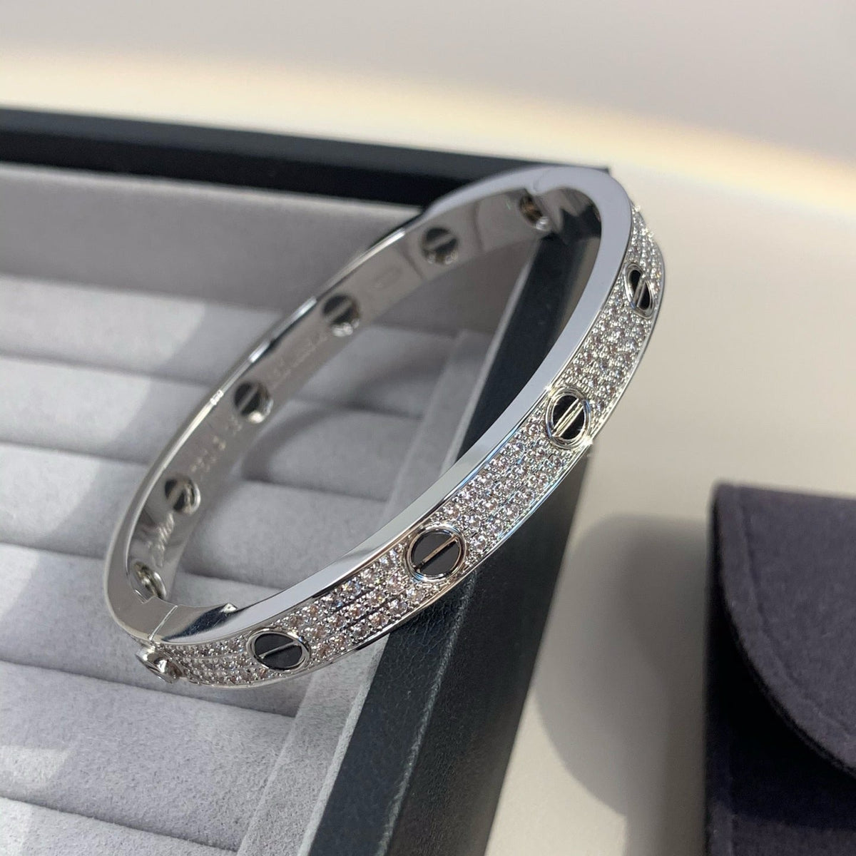 [Stars Jewelry]LOVE BRACELET 6.1MM DIAMOND-PAVED CERAMIC