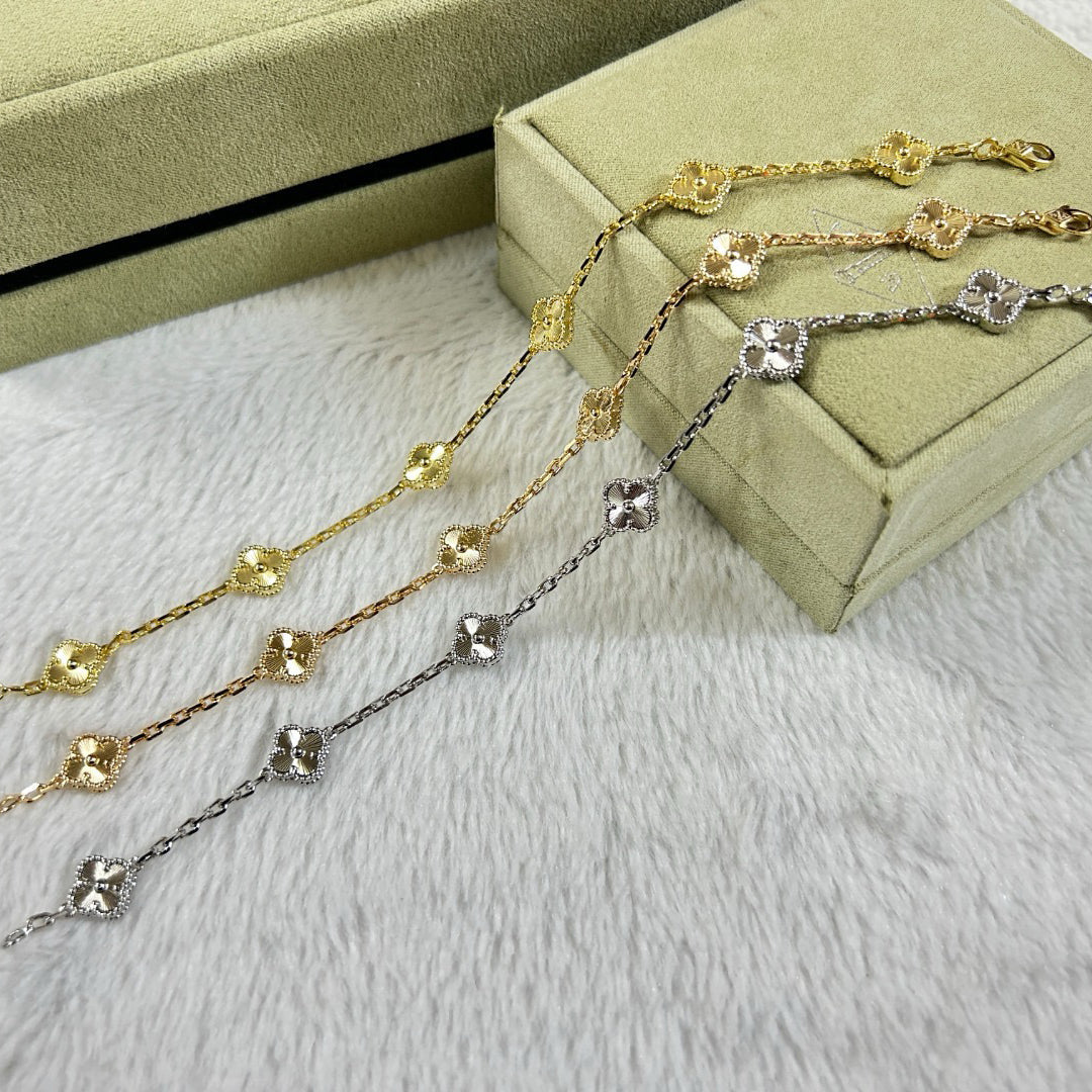 [Stars Jewelry]CLOVER 6 MOTIF DIAMOND BRACELET