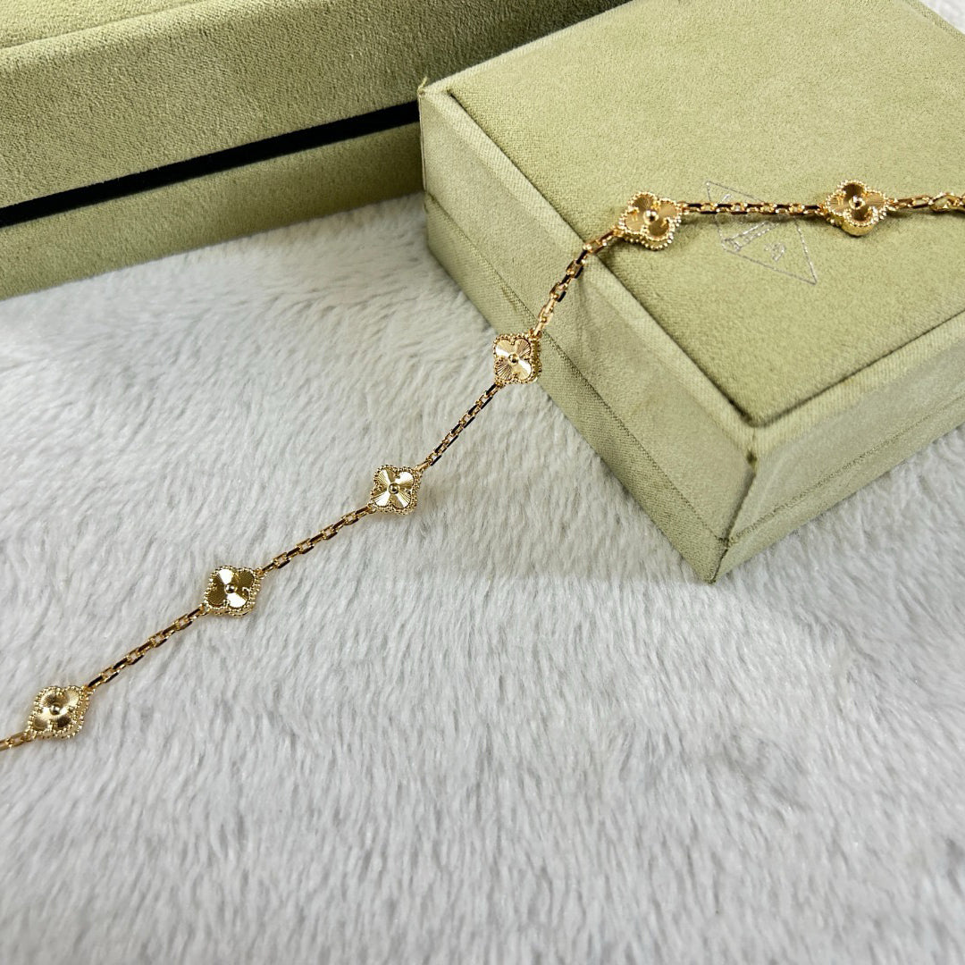 [Stars Jewelry]CLOVER 6 MOTIF DIAMOND BRACELET