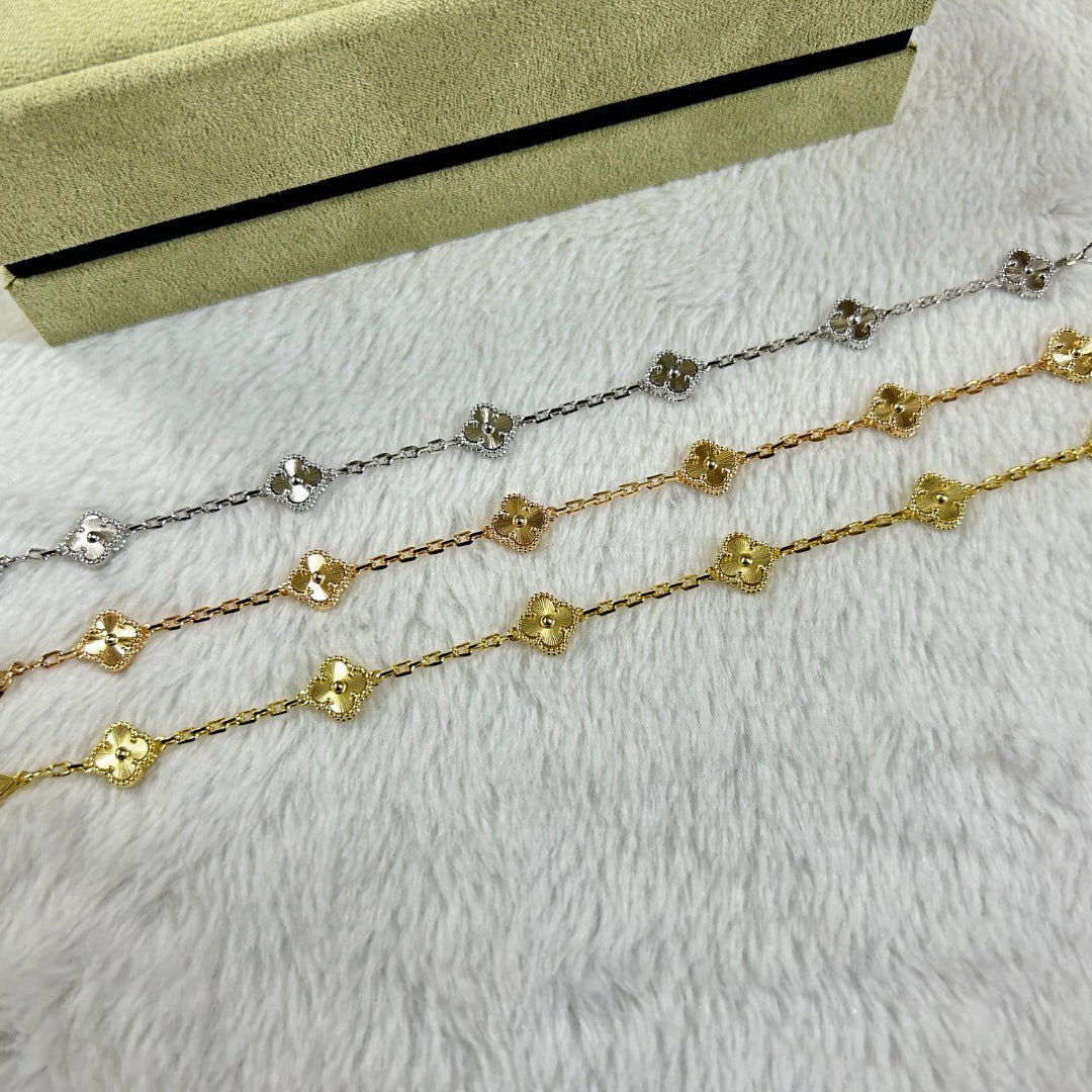 [Stars Jewelry]CLOVER 6 MOTIF DIAMOND BRACELET