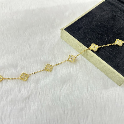 [Stars Jewelry]CLOVER 6 MOTIF DIAMOND BRACELET