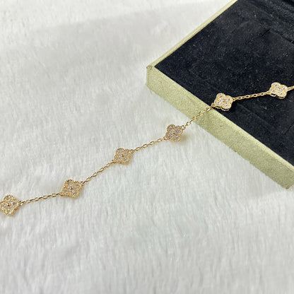 [Stars Jewelry]CLOVER 6 MOTIF DIAMOND BRACELET