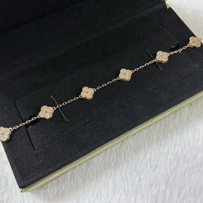 [Stars Jewelry]CLOVER 6 MOTIF DIAMOND BRACELET