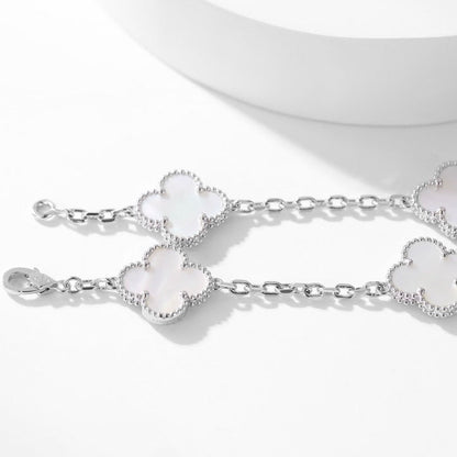 [Stars Jewelry]CLOVER 10 MOTIFS WHITE MOTHER OF PEARL NECKLACE