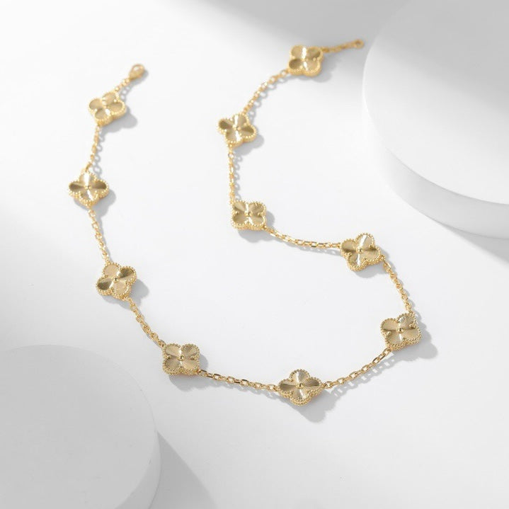 [Stars Jewelry]CLOVER 10 MOTIFS LASER NECKLACE