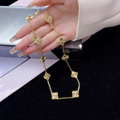[Stars Jewelry]CLOVER 10 MOTIFS LASER NECKLACE