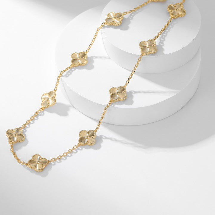 [Stars Jewelry]CLOVER 10 MOTIFS LASER NECKLACE